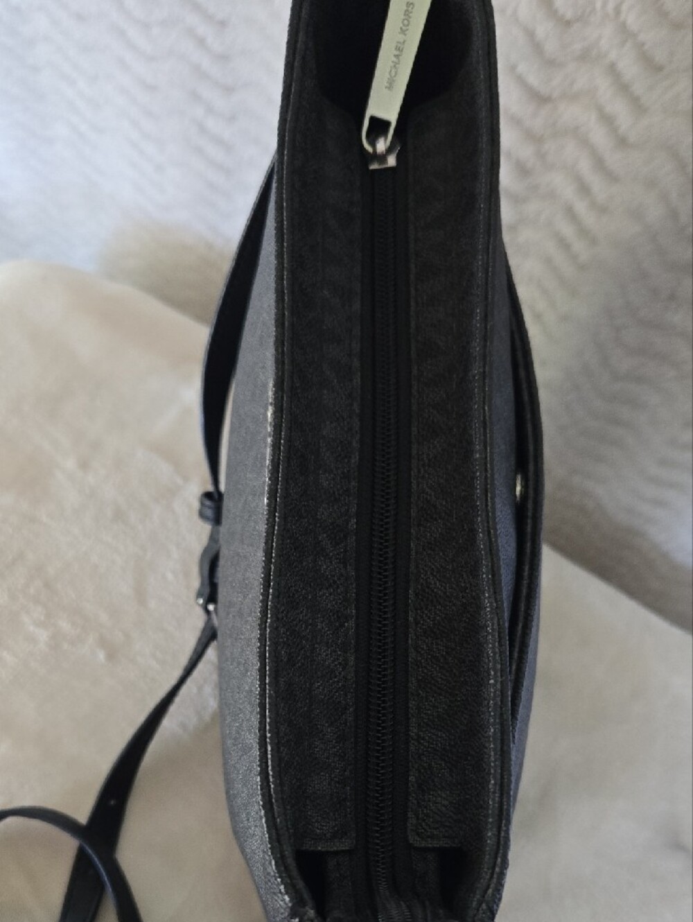 Michael Kors Black MK Signature Crossbody Bag - Picture 2 of 5